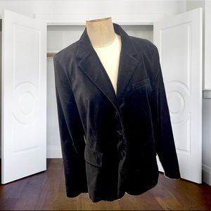 Sz 16 Plush Black Suit LAUREN by Ralph Lauren Blazer